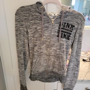 VS Pink Grey Sequin Hoodie XS
